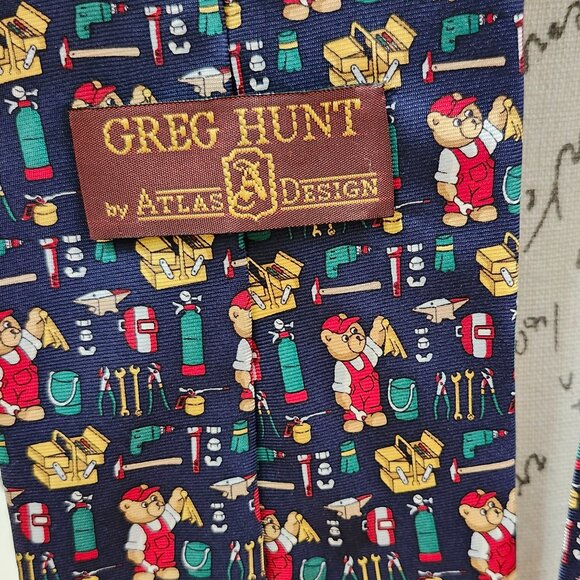 GREG HUNT by ATLAS DESIGN Builder Construction Bear Tie - Picture 3 of 4